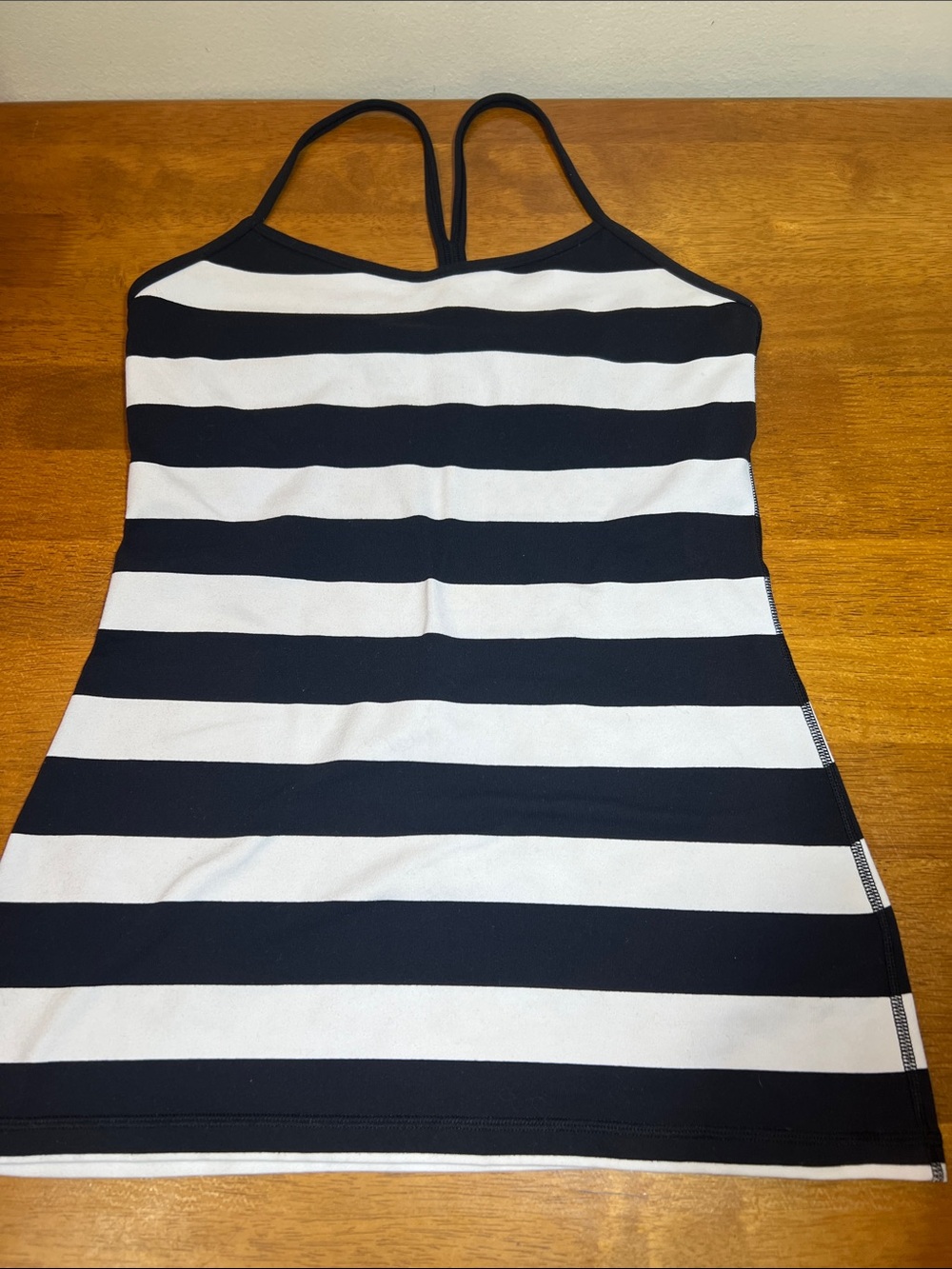 lululemon athletica Blue and White Striped Tank Top Size 8